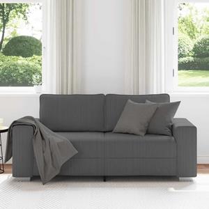 vidaXL Loveseat bank 140 cm corduroy stof donkergrijs
