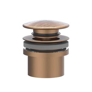 IVY Design Afvoerplug  Stop&Go Geborsteld Mat Koper PVD