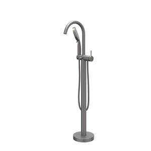 IVY Badmengkraan  Bond Vrijstaand Met Draaibare Uitloop Slang 150 cm En 3-Standen Handdouche Geborsteld Metal Black PVD