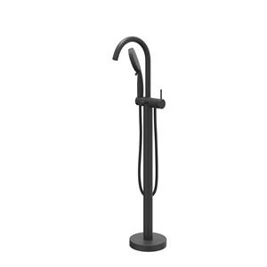 IVY Badmengkraan  Bond Vrijstaand Met Draaibare Uitloop Slang 150 cm En 3-Standen Handdouche Zwart Chroom PVD