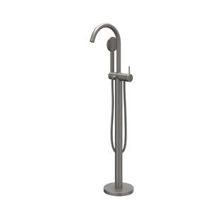 IVY Badmengkraan  Bond Vrijstaand Met Draaibare Uitloop Slang 150 cm En Satin Handdouche Geborsteld Metal Black PVD