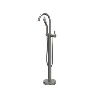 IVY Badmengkraan  Pact Vrijstaand Met Draaibare Uitloop Slang 150 cm En 3-Standen Handdouche Geborsteld Metal Black PVD