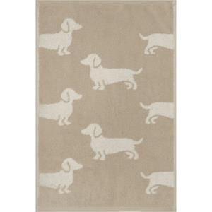 Cawö Cawo We love Dogs gemustert 6246 Gastendoekje 30x50 natur/beige