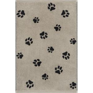 Cawö Cawo We love Dogs gemustert 6247 Gastendoekje 30x50 schwarz/beige