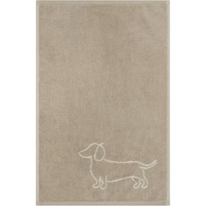 Cawö Cawo We love Dogs gemustert 6248 Gastendoekje 30x50 natur/beige