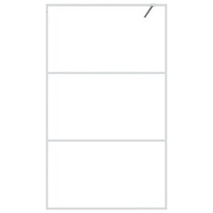 VidaXL Inloopdouchewand 115x195 cm transparant ESG-glas wit