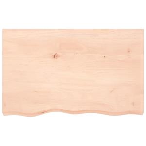 VidaXL Wastafelblad 80x50x(2-6) cm onbehandeld massief hout