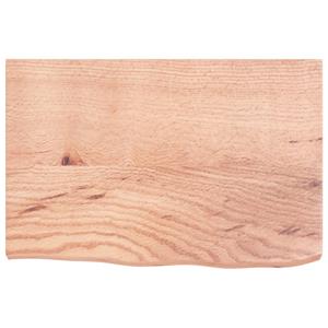 VidaXL Wastafelblad 60x40x(2-4) cm behandeld massief hout lichtbruin