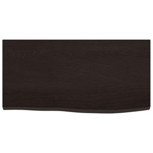 VidaXL Wastafelblad 60x30x2 cm behandeld massief hout donkerbruin