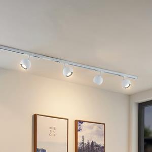 LINDBY Railsystem Linaro, GU10, 4-lamps, wit, Ø 9 cm