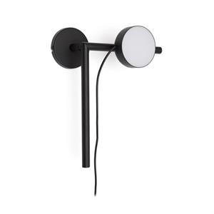 Kave Home Wandlamp Orey Met verplaatsbare spot - Zwart