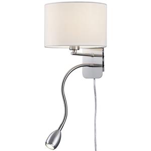BES LED LED Wandlamp - Trion Hotia - E14 Fitting - 3W - Warm Wit 3000K - Rond - Mat Wit - Aluminium - OSRAM LEDs