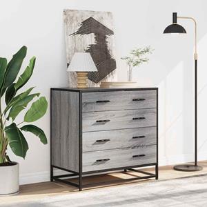 VidaXL Ladekast 70x41x70 cm bewerkt hout grijs sonoma eikenkleurig