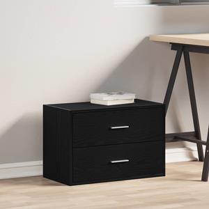 VidaXL Kast met 2 lades 60x31x40 cm bewerkt hout zwart eikenkleurig