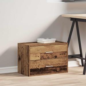 VidaXL Kast met 2 lades 60x31x40 cm bewerkt hout oud houtkleurig