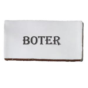 Terre d'Azur Cocina wandtegel met decor boter 15x7,5cm wit