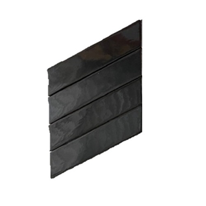 Terre d'Azur Granada wandtegel 6,4x27,5cm links antraciet