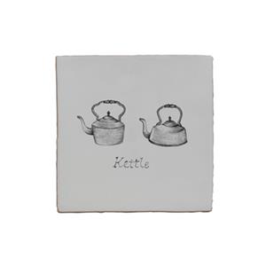 Terre d'Azur Malaga wandtegel met decor ketel 13x13cm beige