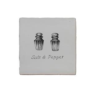 Terre d'Azur Malaga wandtegel met decor zout & peper 13x13cm beige