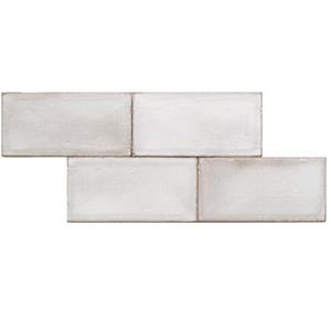 Terre d'Azur Terre-Spatula wandtegel 10x20cm ivoor