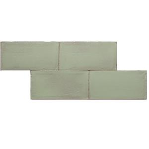 Terre d'Azur Terre-Spatula wandtegel 10x20cm groen
