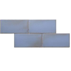 Terre d'Azur Terre-Spatula wandtegel 10x20cm blauw donker