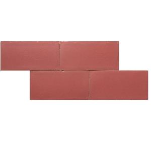 Terre d'Azur Terre-Spatula wandtegel 10x20cm rood