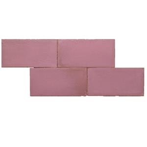 Terre d'Azur Terre-Spatula wandtegel 10x20cm paars roze