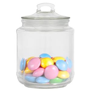 Alessandro Snoeppot/voorraadpot - met deksel - luchtdicht - glas - 600 ml - D10 x H14 cm -