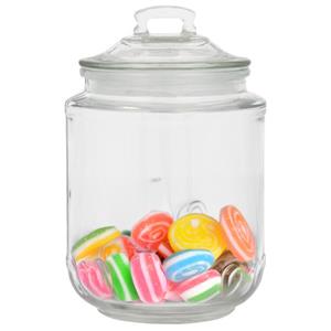 Alessandro Snoeppot/voorraadpot - met deksel - luchtdicht - glas - 1200 ml - D12 x H19 cm -