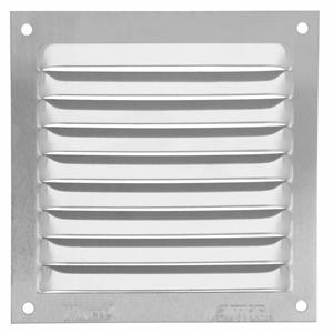 AMIG Ventilatierooster/muurrooster - 100 x 100mm - aluminium - zilver - schoepenrooster -