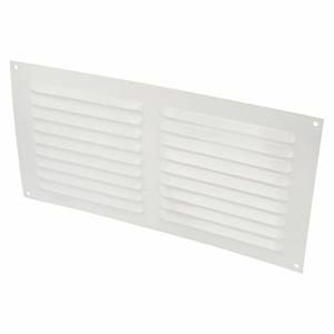 AMIG Ventilatierooster/muurrooster - 150 x 300mm - aluminium - wit - schoepenrooster -