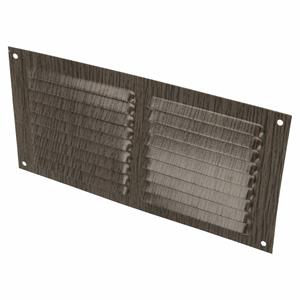 AMIG Ventilatierooster/muurrooster - 100 x 200mm - aluminium - wengehout look - schoepenrooster -