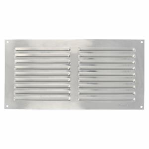 AMIG Ventilatierooster/muurrooster - 150 x 300mm - aluminium - zilver - schoepenrooster -