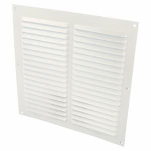 AMIG Ventilatie/muurrooster met gaas - 200 x 200mm - aluminium - wit - schoepenrooster -