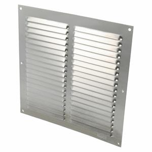 AMIG Ventilatie/muurrooster met gaas - 200 x 200mm - aluminium - zilver - schoepenrooster -