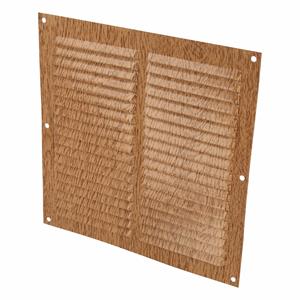 AMIG Ventilatierooster/muurrooster - 200 x 200mm - aluminium - beukenhout look - schoepenrooster -