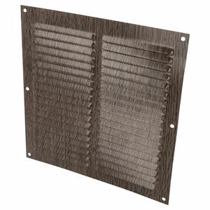 AMIG Ventilatierooster/muurrooster - 200 x 200mm - aluminium - wengehout look - schoepenrooster -