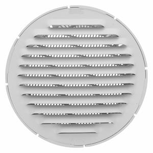 AMIG Ventilatierooster/muurrooster rond - voor D120mm buisaansluiting - aluminium -