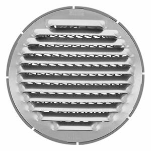 AMIG Ventilatierooster/muurrooster rond - voor D120mm buisaansluiting - aluminium - schoepenrooster -