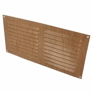 AMIG Ventilatierooster/muurrooster - 150 x 300mm - aluminium - beukenhout look - schoepenrooster -