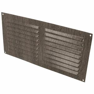 AMIG Ventilatierooster/muurrooster - 150 x 300mm - aluminium - wengehout look - schoepenrooster -