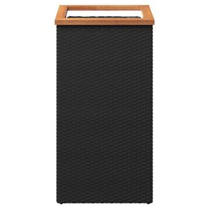 VidaXL Plantenbak 40x40x80 cm poly rattan zwart