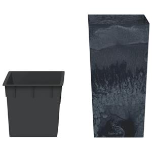 VidaXL Plantenbak uitneembare bak beton-look 11/26,5 L PP antraciet