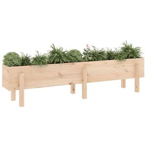 VidaXL Plantenbak verhoogd 160x30x38 cm massief grenenhout
