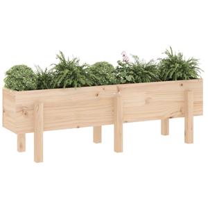 VidaXL Plantenbak verhoogd 121x30x38 cm massief grenenhout