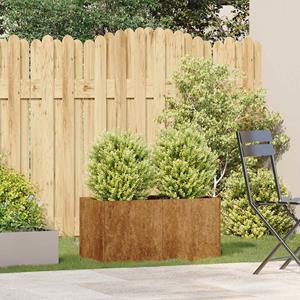 VidaXL Plantenbak roestig 80x40x40 cm weervast staal