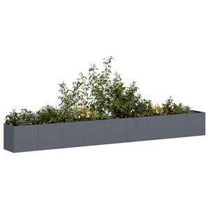 VidaXL Plantenbak 360x40x40 cm koudgewalst staal antracietkleurig
