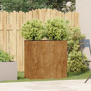 VidaXL Plantenbak roestig 80x40x80 cm weervast staal