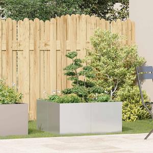 VidaXL Plantenbak 80x80x40 cm roestvrij staal